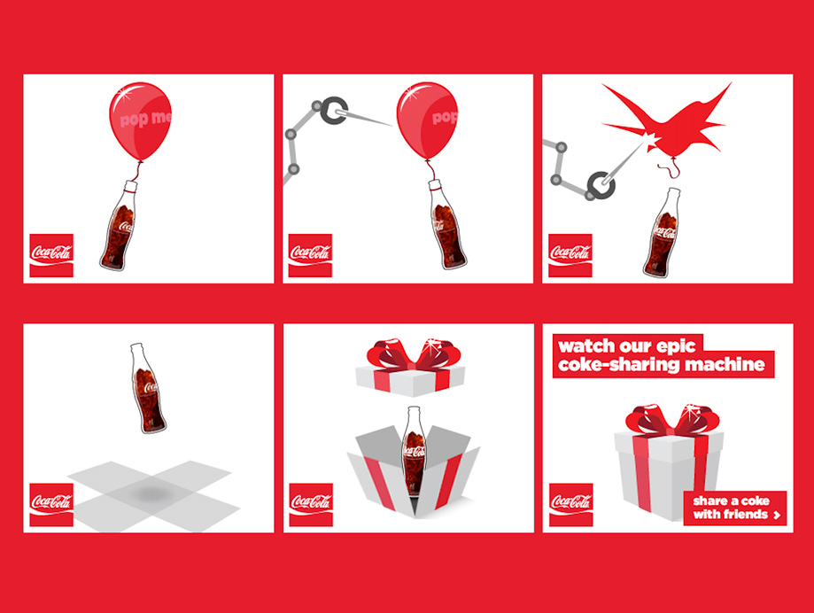 Coca-Cola animated banner ad mockups