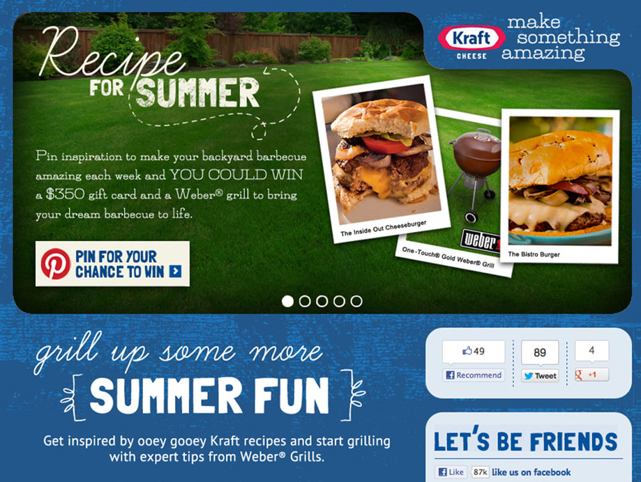 Kraft Make Something Amazing campaign LP